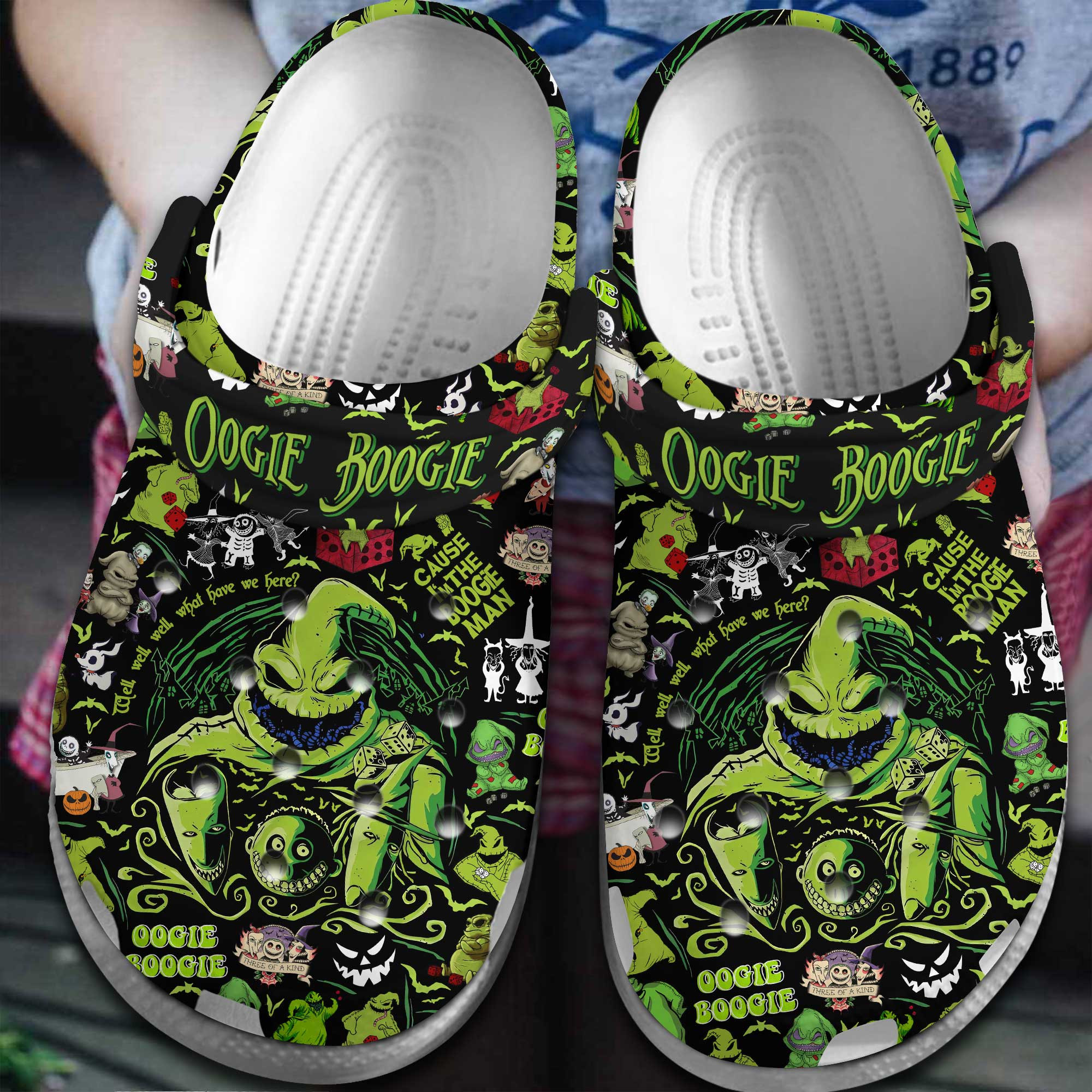 Footwearmerch Oogie Boogie Bash Movie Crocs Crocband Clogs Shoes Comfortable For Men Women and Kids