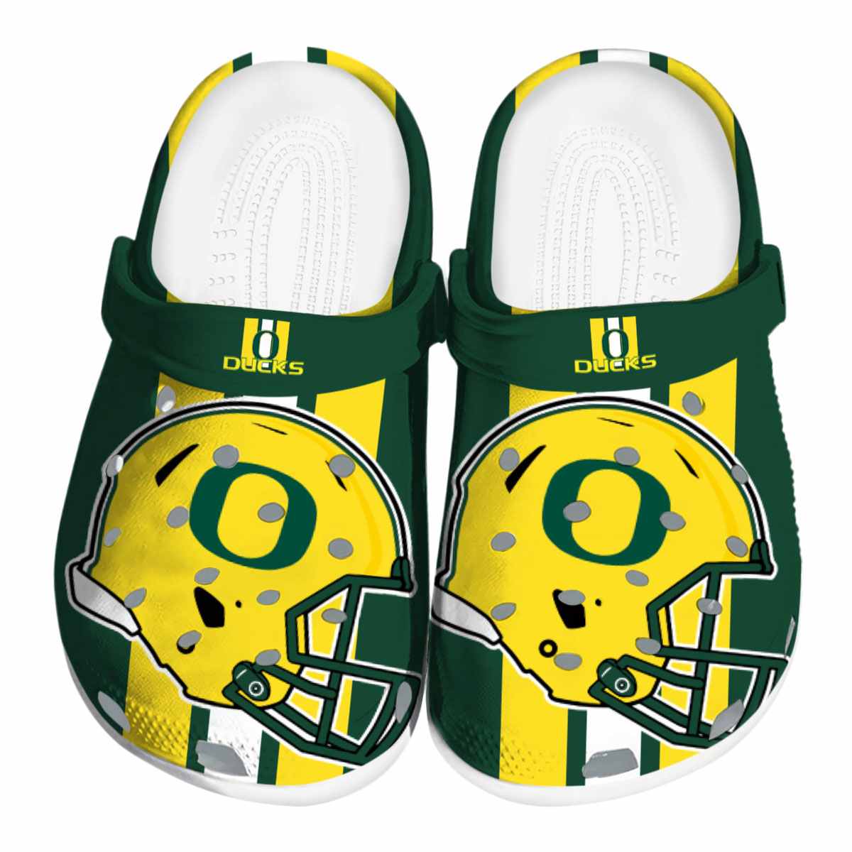 Footwearmerch Oregon Ducks NCAA Sport Crocs Crocband Clogs Shoes Comfortable For Men Women and Kids