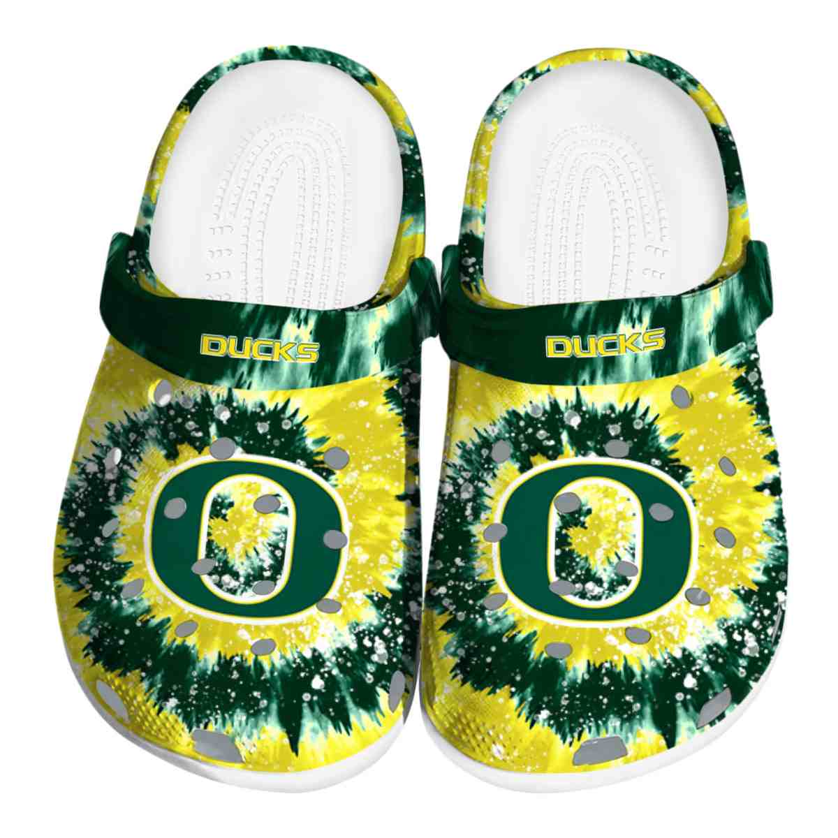 Footwearmerch Oregon Ducks NCAA Sport Crocs Crocband Clogs Shoes Comfortable For Men Women and Kids