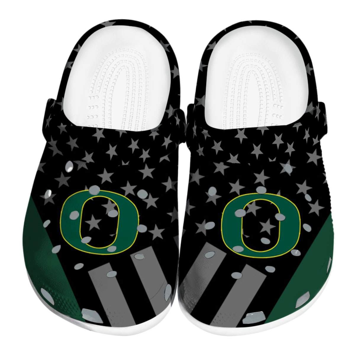 Footwearmerch Oregon Ducks NCAA Sport Crocs Crocband Clogs Shoes Comfortable For Men Women and Kids