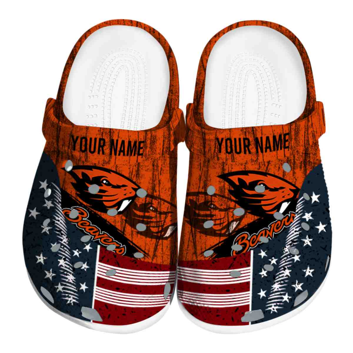Footwearmerch Oregon State Beavers NCAA Sport Crocs Crocband Clogs Shoes Comfortable For Men Women and Kids
