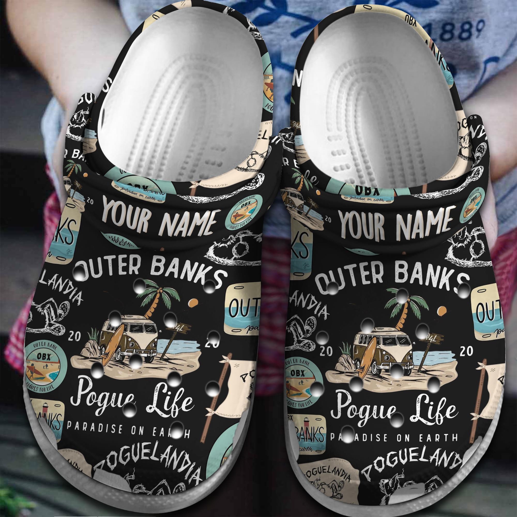 Footwearmerch Outer Banks TV Series Crocs Crocband Clogs Shoes Comfortable For Men Women and Kids