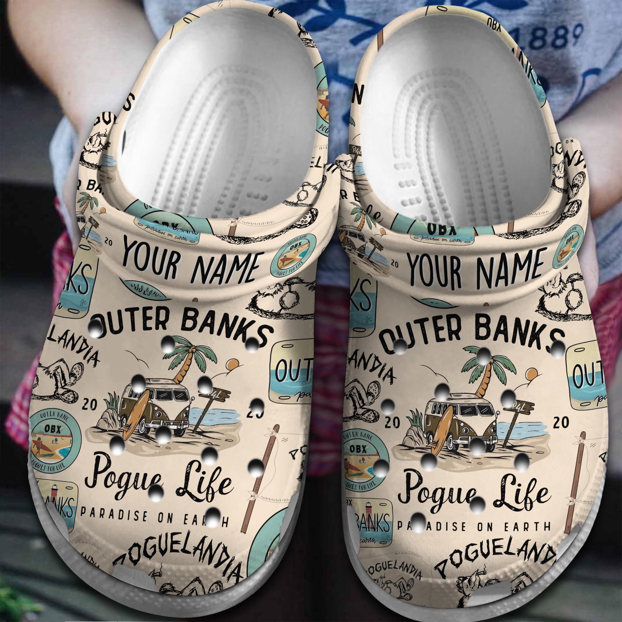 Footwearmerch Outer Banks TV Series Crocs Crocband Clogs Shoes Comfortable For Men Women and Kids
