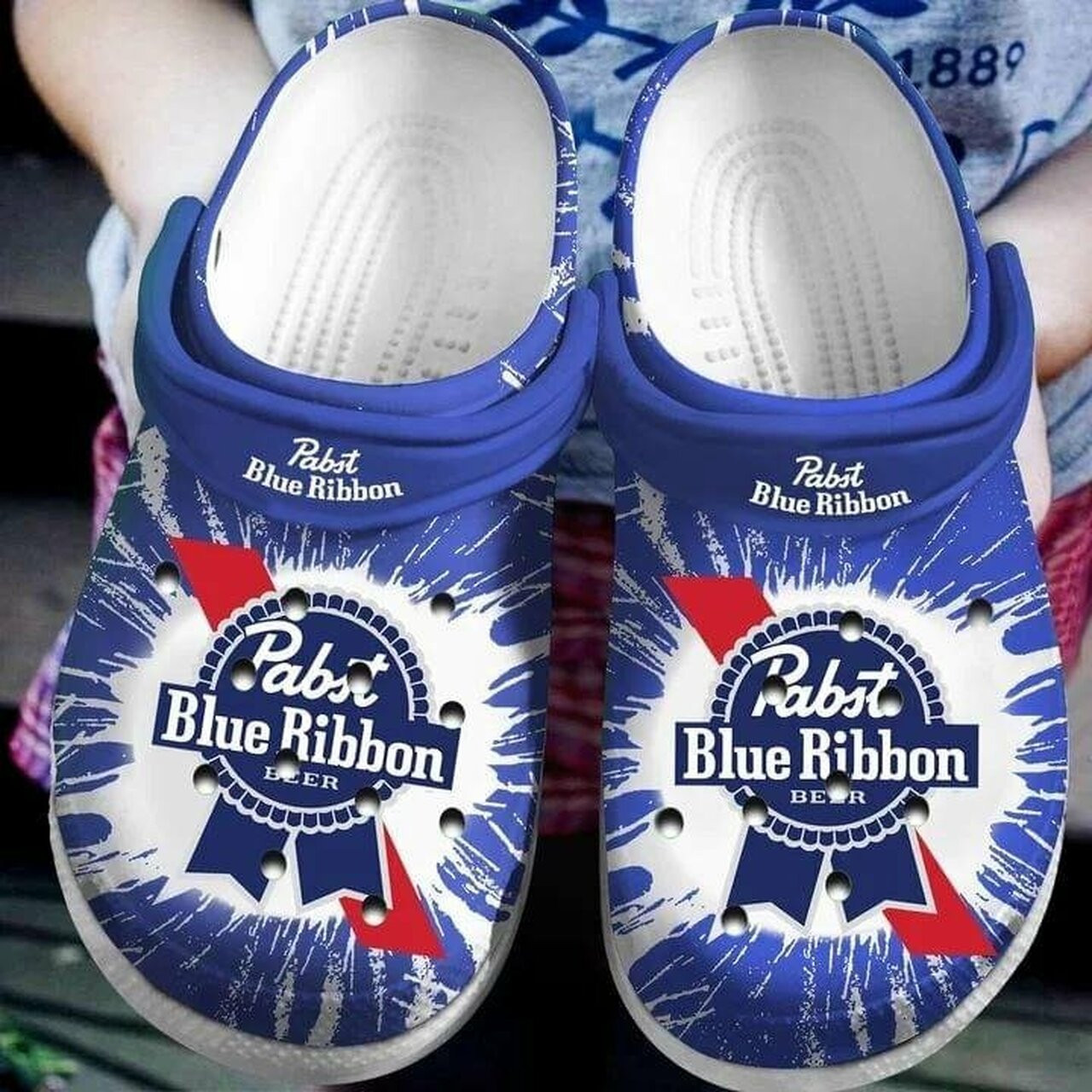 Footwearmerch Pabst Blue Ribbon Beer Crocband Clog Shoes For Men Women