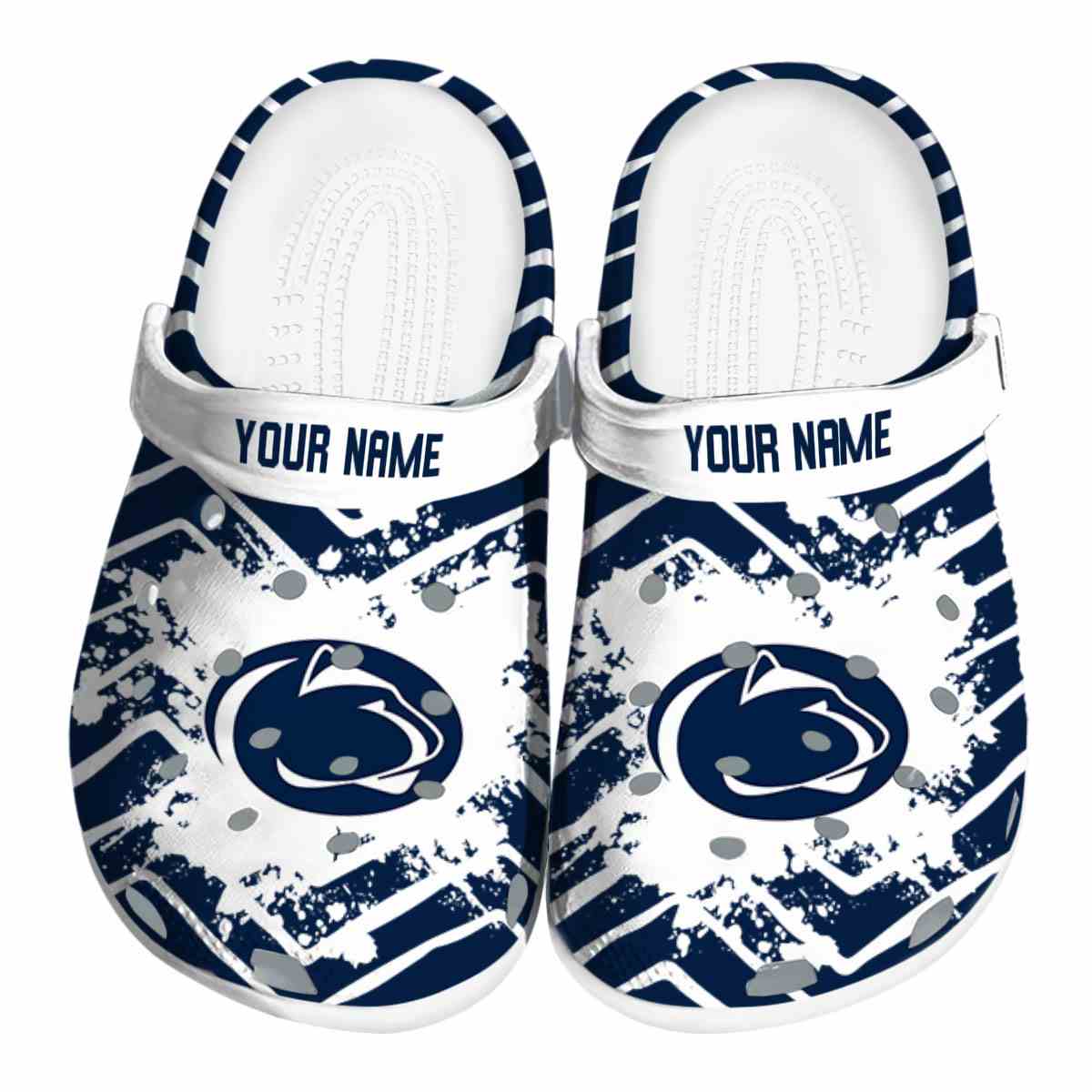 Footwearmerch Penn State Nittany Lions NCAA Sport Crocs Crocband Clogs Shoes Comfortable For Men Women and Kids