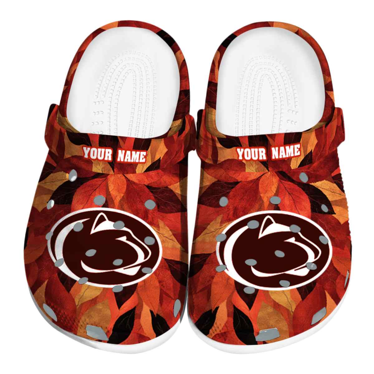 Footwearmerch Penn State Nittany Lions NCAA Sport Crocs Crocband Clogs Shoes Comfortable For Men Women and Kids