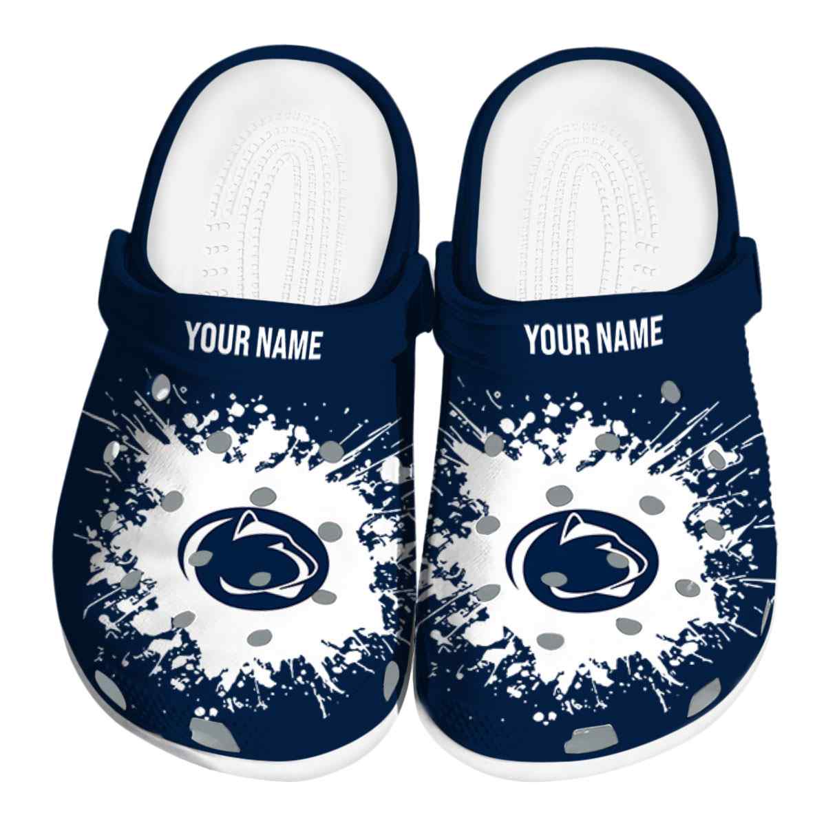 Footwearmerch Penn State Nittany Lions NCAA Sport Crocs Crocband Clogs Shoes Comfortable For Men Women and Kids