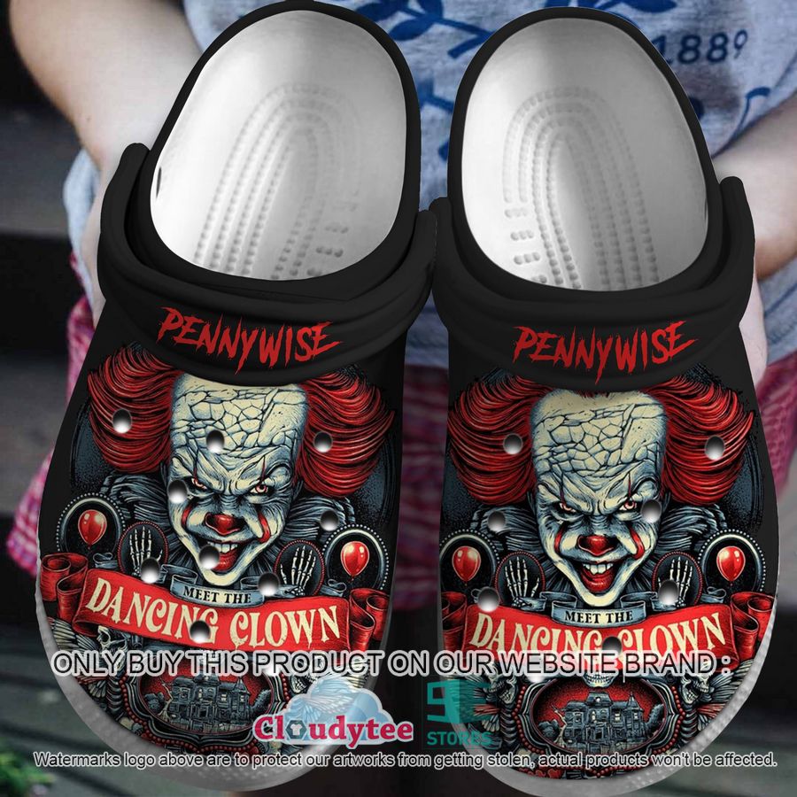 Footwearmerch Pennywise Horror Movie Crocs Crocband Clogs Shoes Comfortable For Men Women and Kids