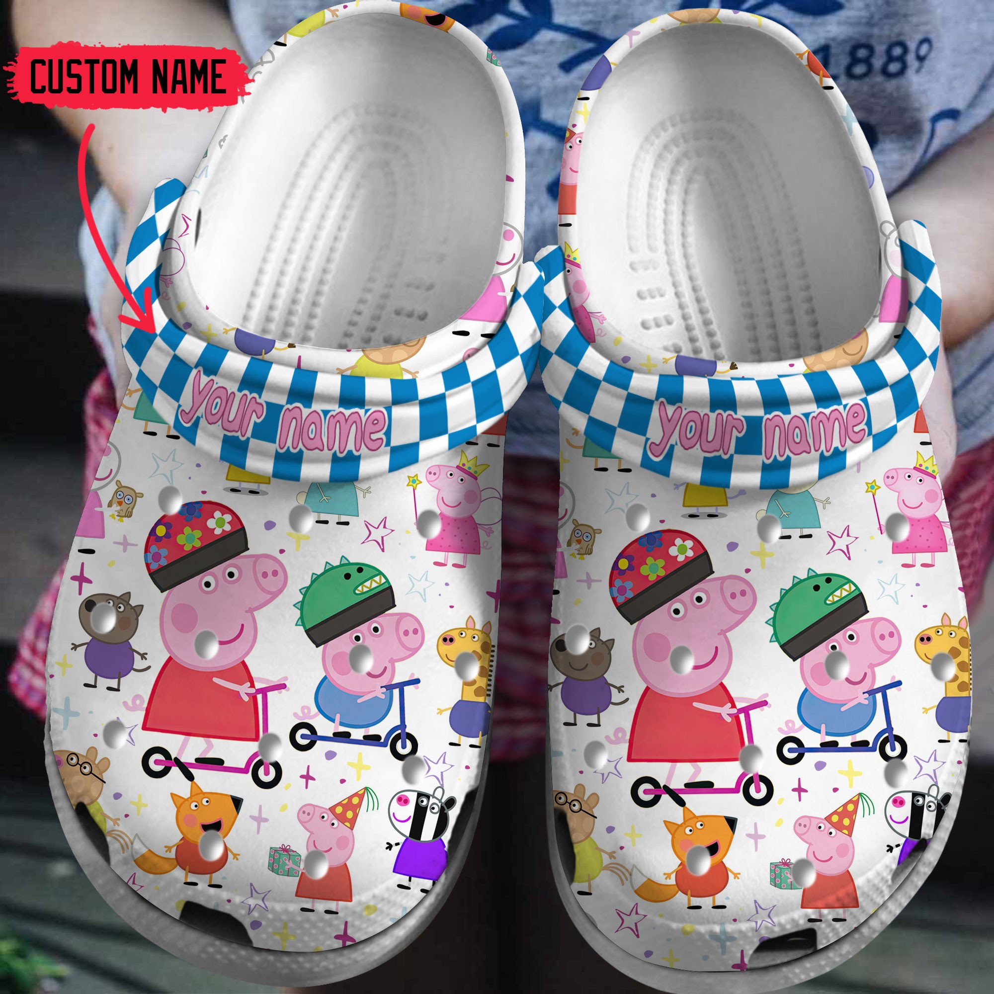 Footwearmerch Peppa Pig TV Series Crocs Crocband Clogs Shoes Comfortable For Men Women and Kids
