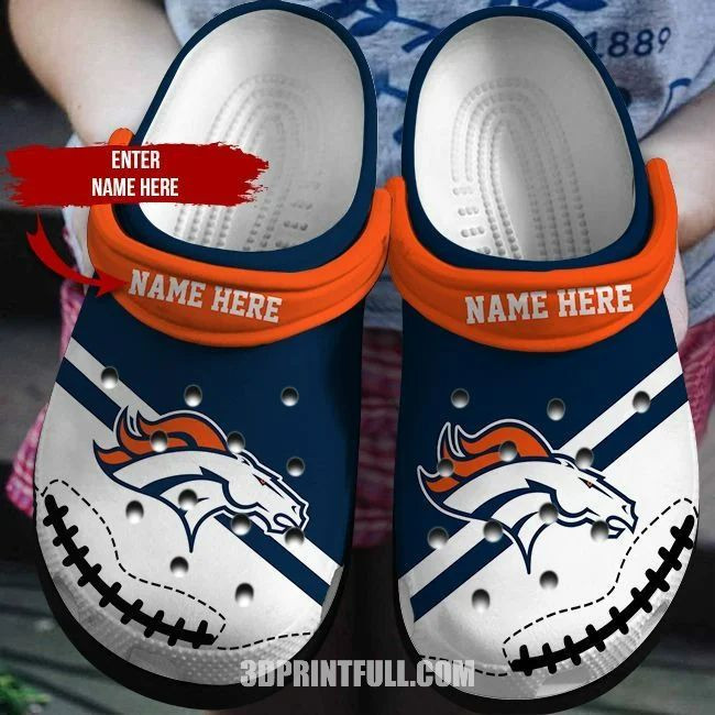 Footwearmerch Personailized Broncos Crocbland Clog