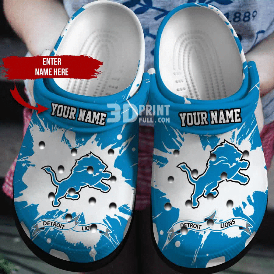 Footwearmerch Personailized Lions Crocbland Clog Shoes