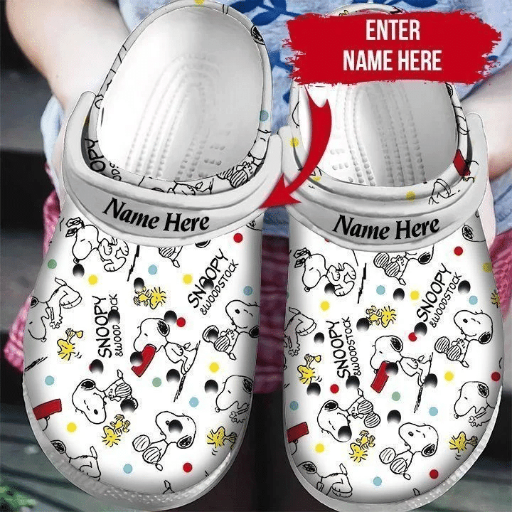 Footwearmerch Personalised Snoopy clog Shoes