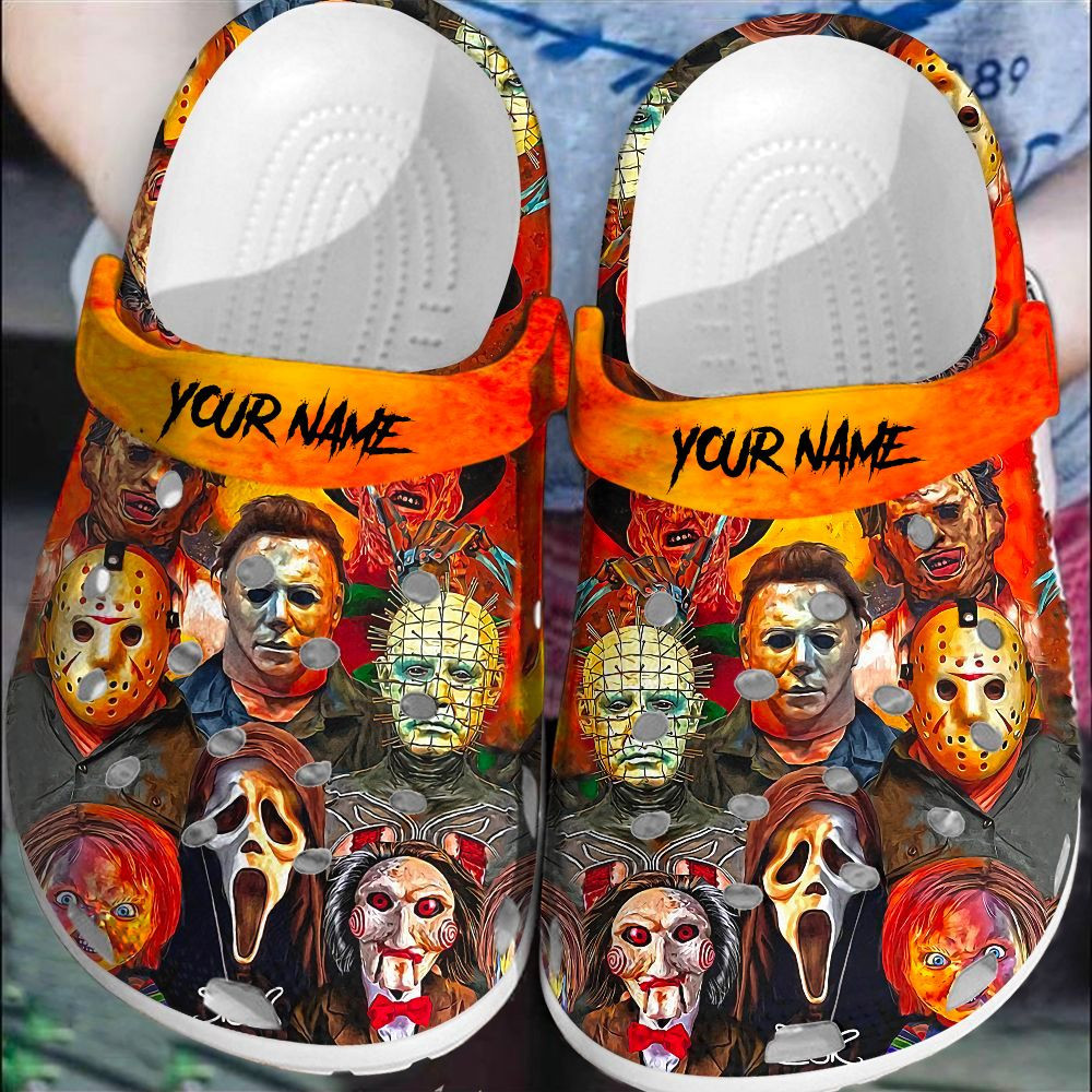 Footwearmerch Personalized Horror Movies Halloween Classic Clogs Shoes