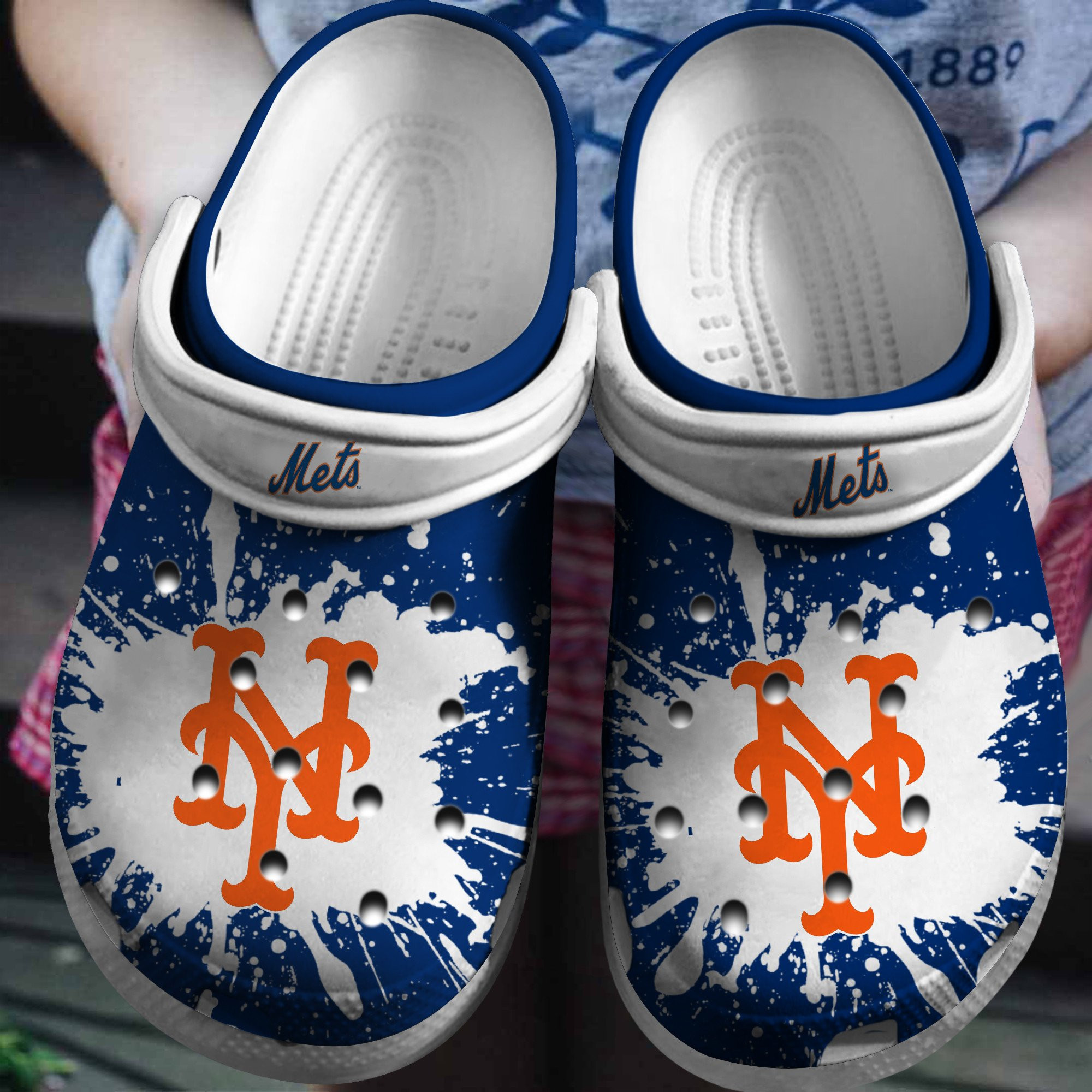 Footwearmerch Personalized NY Mets Baseball Team Crocs Clog Custom Name Shoes 2