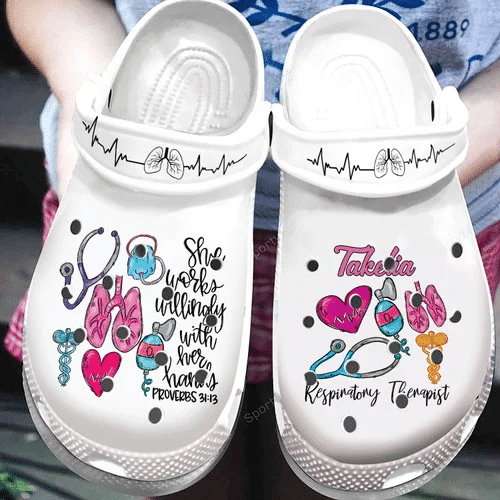 Footwearmerch Personalized Respiratory Therapist Clog Shoes Dh