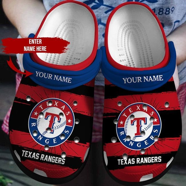 Footwearmerch Personalized Texas Rangers Crocbland Clog