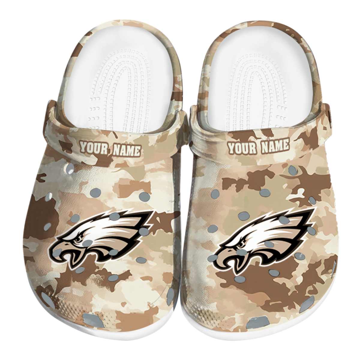Footwearmerch Philadelphia Eagles NFL Sport Crocs Crocband Clogs Shoes Comfortable For Men Women and Kids