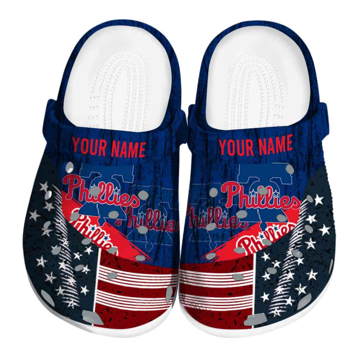 Footwearmerch Philadelphia Phillies MLB Sport Crocs Crocband Clogs Shoes Comfortable For Men Women and Kids
