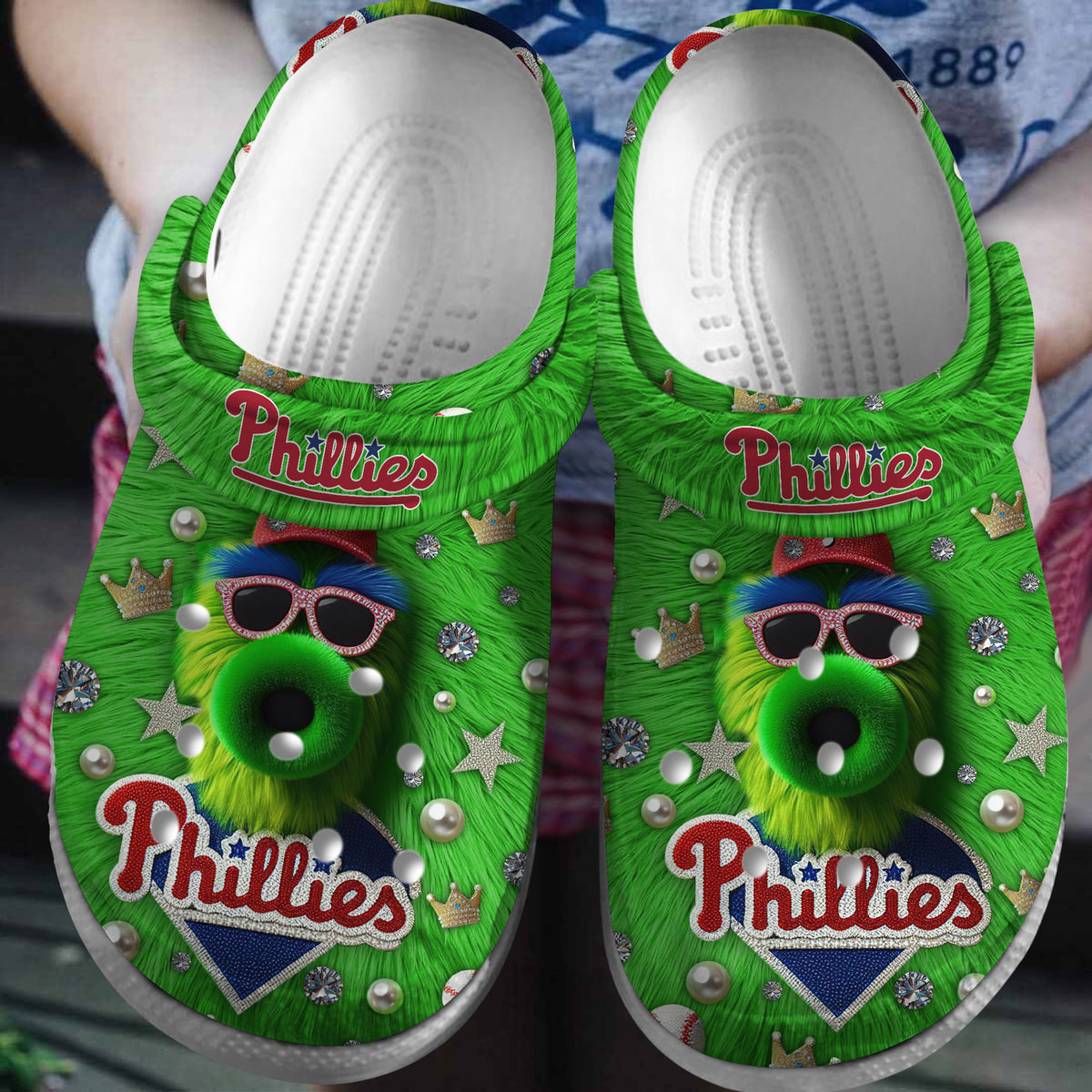 Footwearmerch Philadelphia Phillies MLB Sport Crocs Crocband Clogs Shoes Comfortable For Men Women and Kids