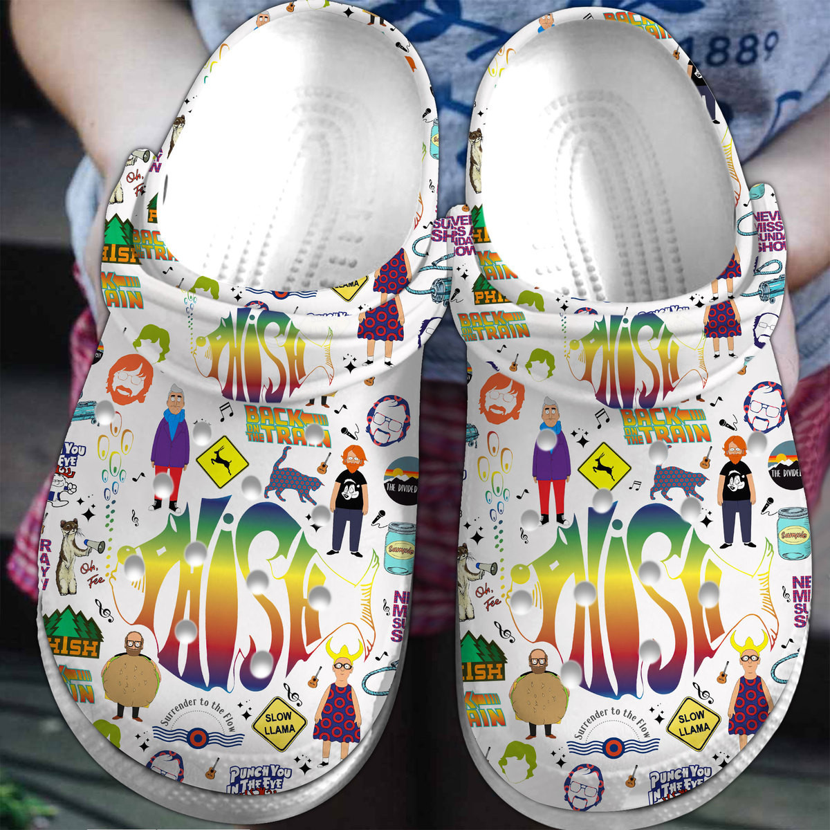 Footwearmerch Phish Music Crocs Crocband Clogs Shoes Comfortable For Men Women and Kids
