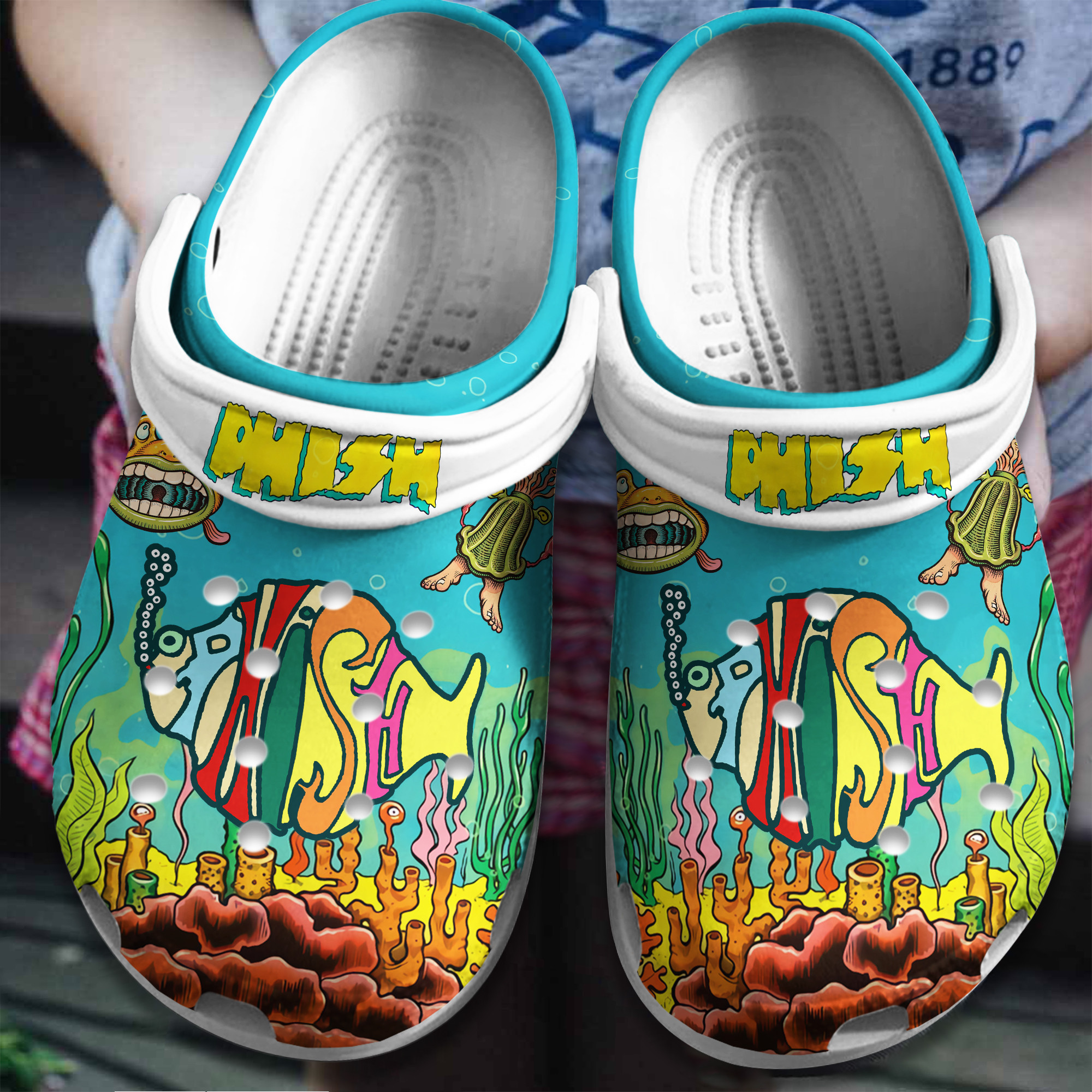 Footwearmerch Phish Music Crocs Crocband Clogs Shoes Comfortable For Men Women and Kids
