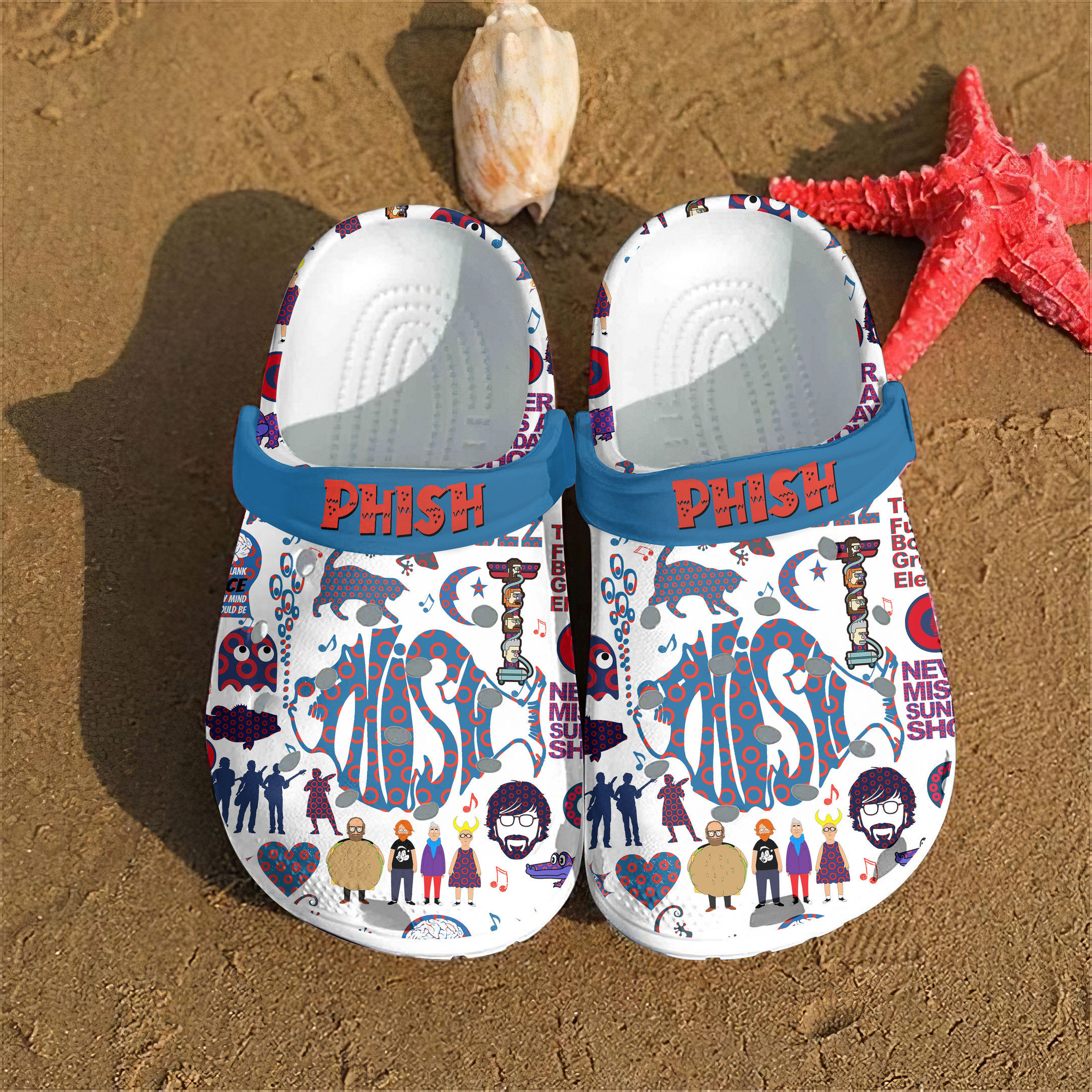 Footwearmerch Phish Music Crocs Crocband Clogs Shoes Comfortable For Men Women and Kids