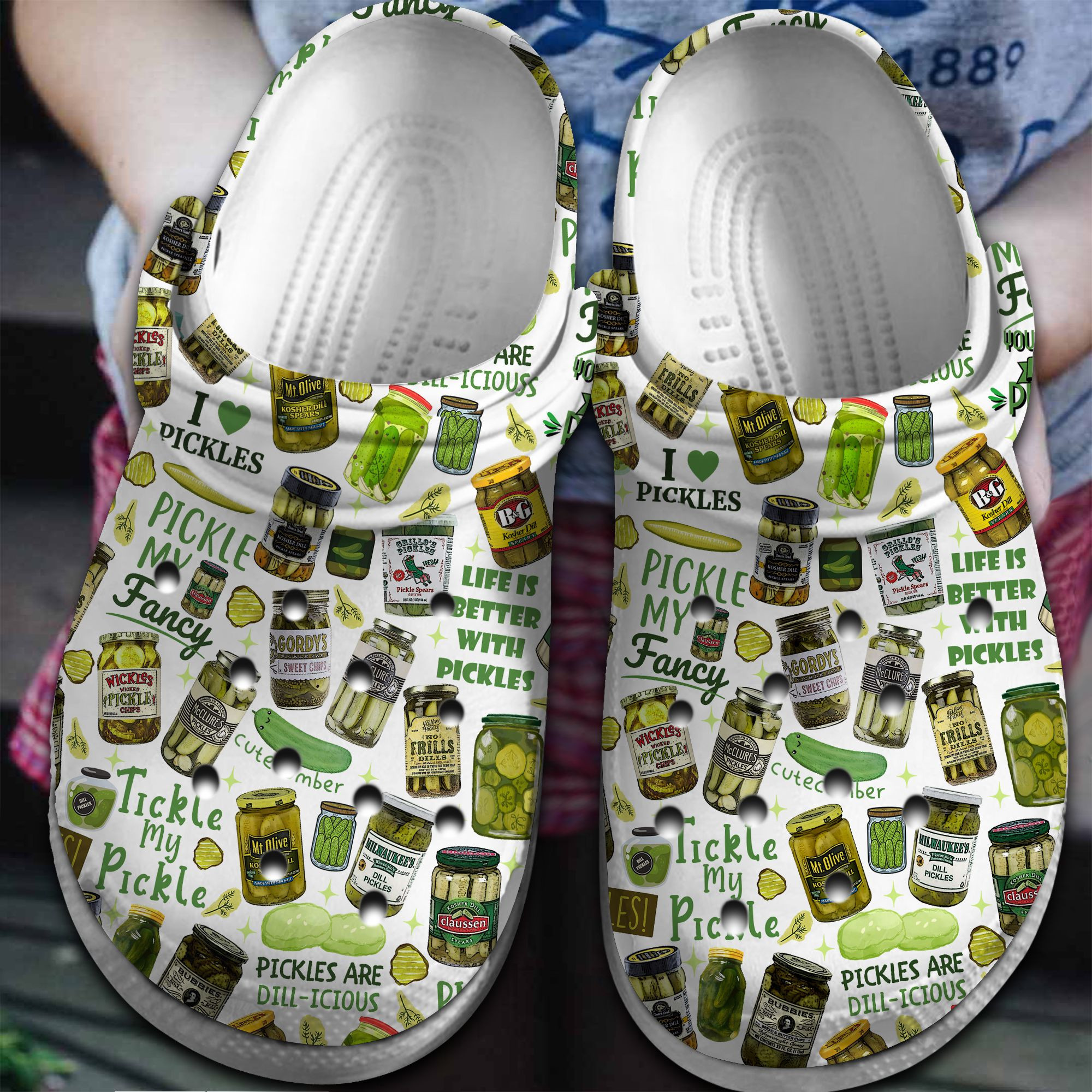 Footwearmerch Pickled cucumber Food Crocs Crocband Clogs Shoes Comfortable For Men Women and Kids