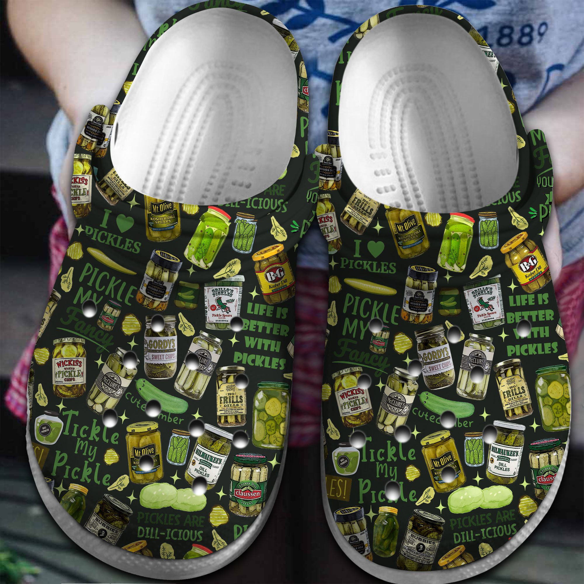 Footwearmerch Pickled cucumber Food Crocs Crocband Clogs Shoes Comfortable For Men Women and Kids