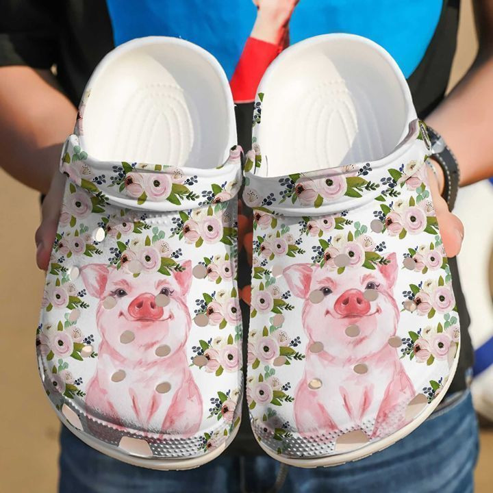 Footwearmerch Pig N Flower Clog Shoes