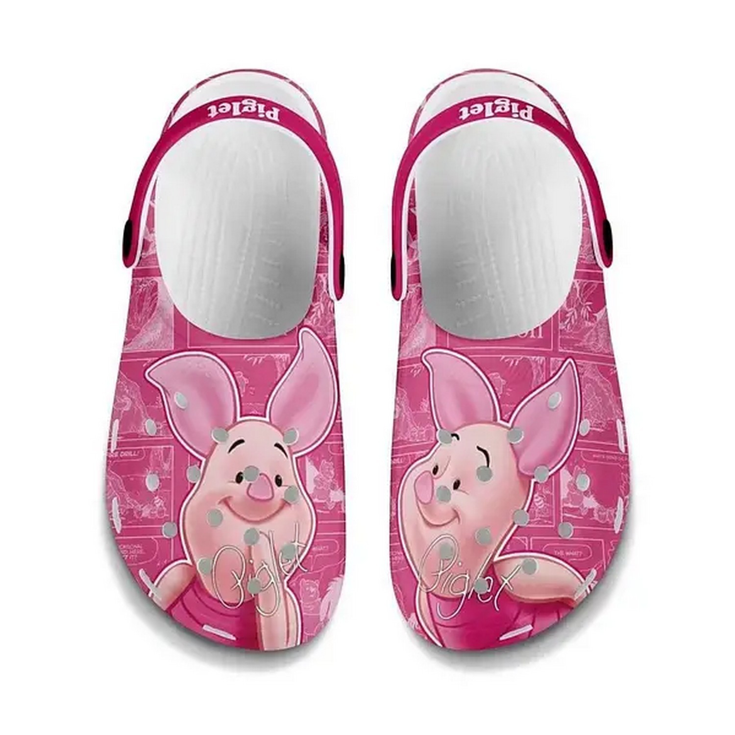 Footwearmerch Piglet Winnie The Pooh Cartoon Crocs Crocband Clogs Shoes Comfortable For Men Women and Kids