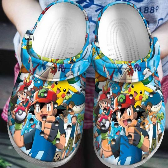 Footwearmerch Pika Pokemon Cartoon Crocs Crocband Shoes Clogs Custom Name For Men Women And Kids