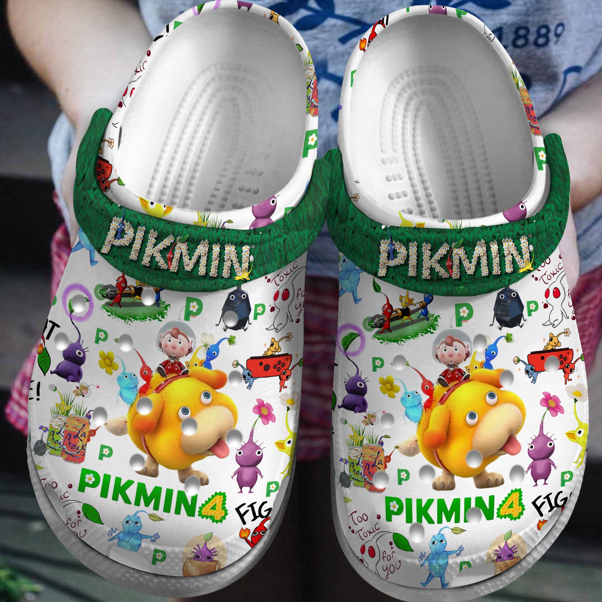 Footwearmerch Pikmin 4 Nintendo Switch Game Crocs Crocband Clogs Shoes Comfortable For Men Women and Kids