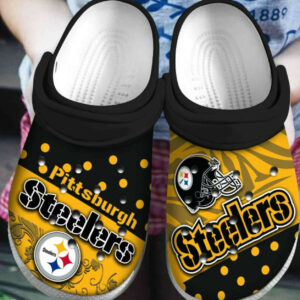 Footwearmerch Pittsburgh Steelers Crocband Clogs