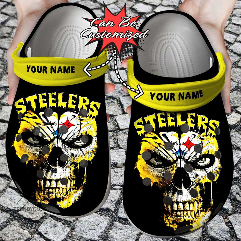 Footwearmerch Pittsburgh Steelers NFL Sport Crocs Crocband Clogs Shoes Comfortable For Men Women and Kids