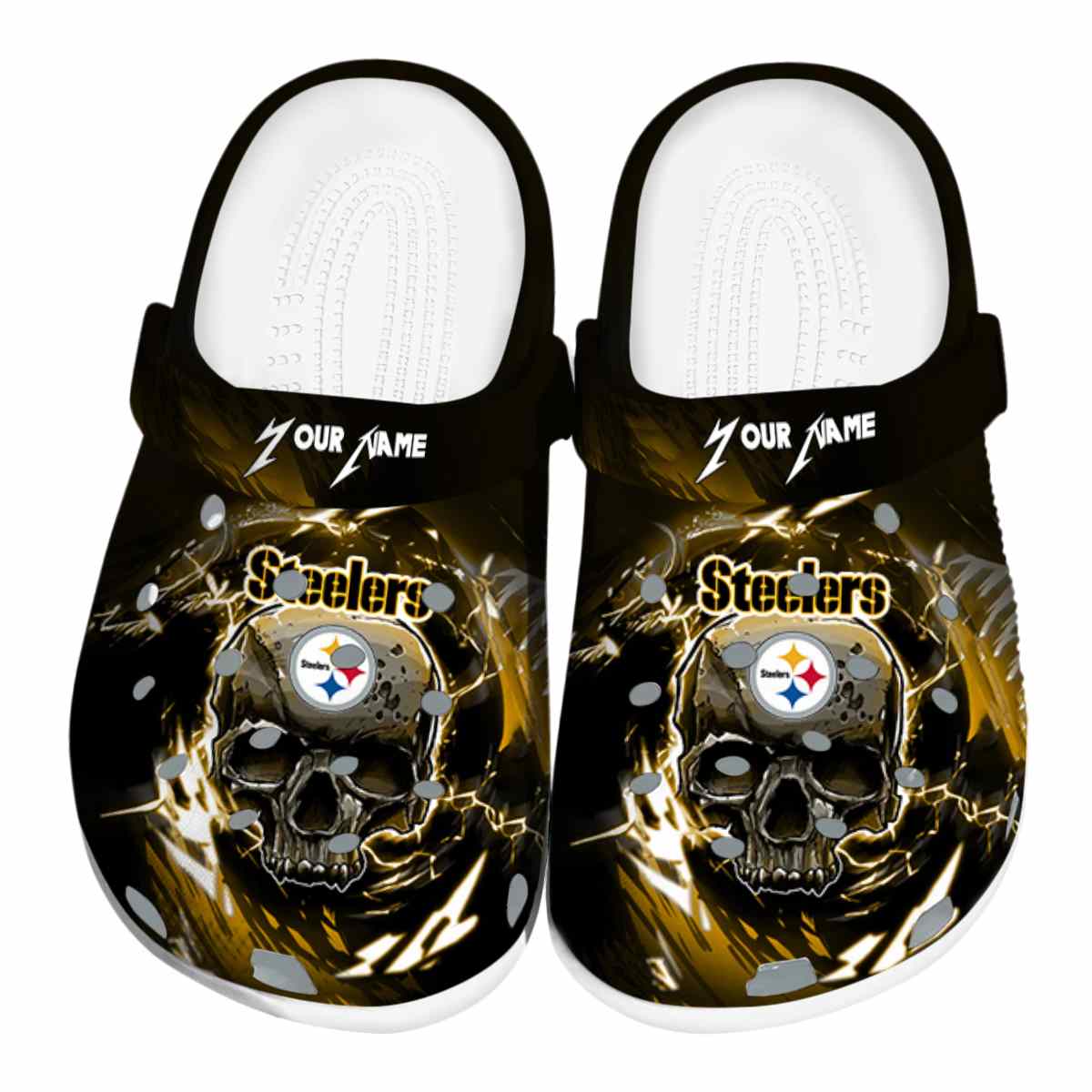 Footwearmerch Pittsburgh Steelers NFL Sport Crocs Crocband Clogs Shoes Comfortable For Men Women and Kids