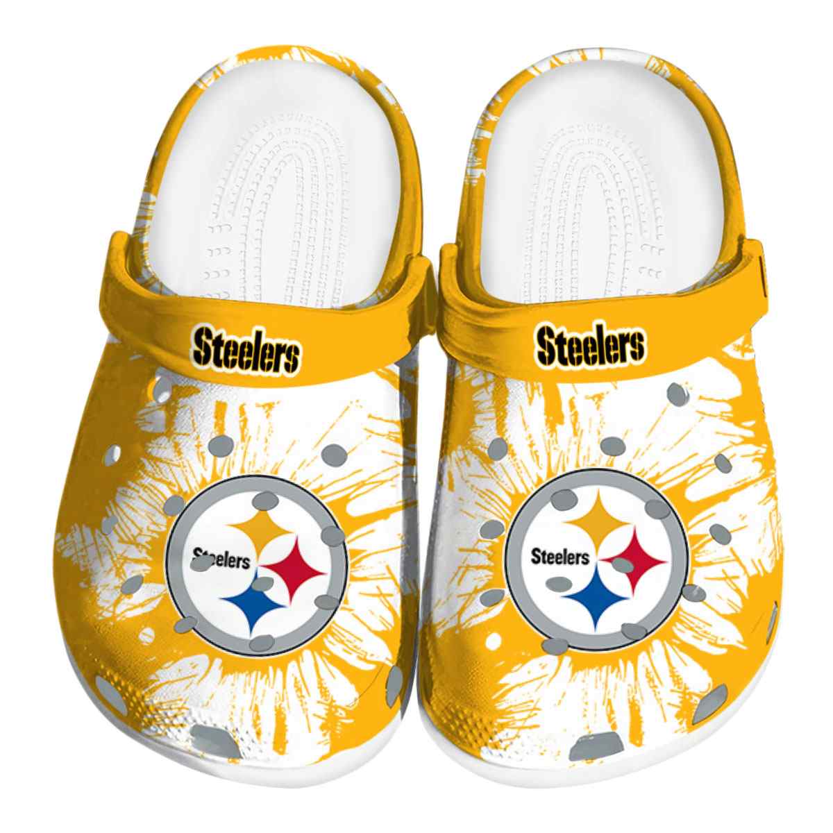 Footwearmerch Pittsburgh Steelers NFL Sport Crocs Crocband Clogs Shoes Comfortable For Men Women and Kids