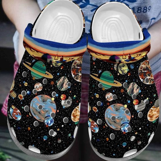 Footwearmerch Planet Space Galaxy Camping Gift Rubber clog Shoes Comfy Footwear
