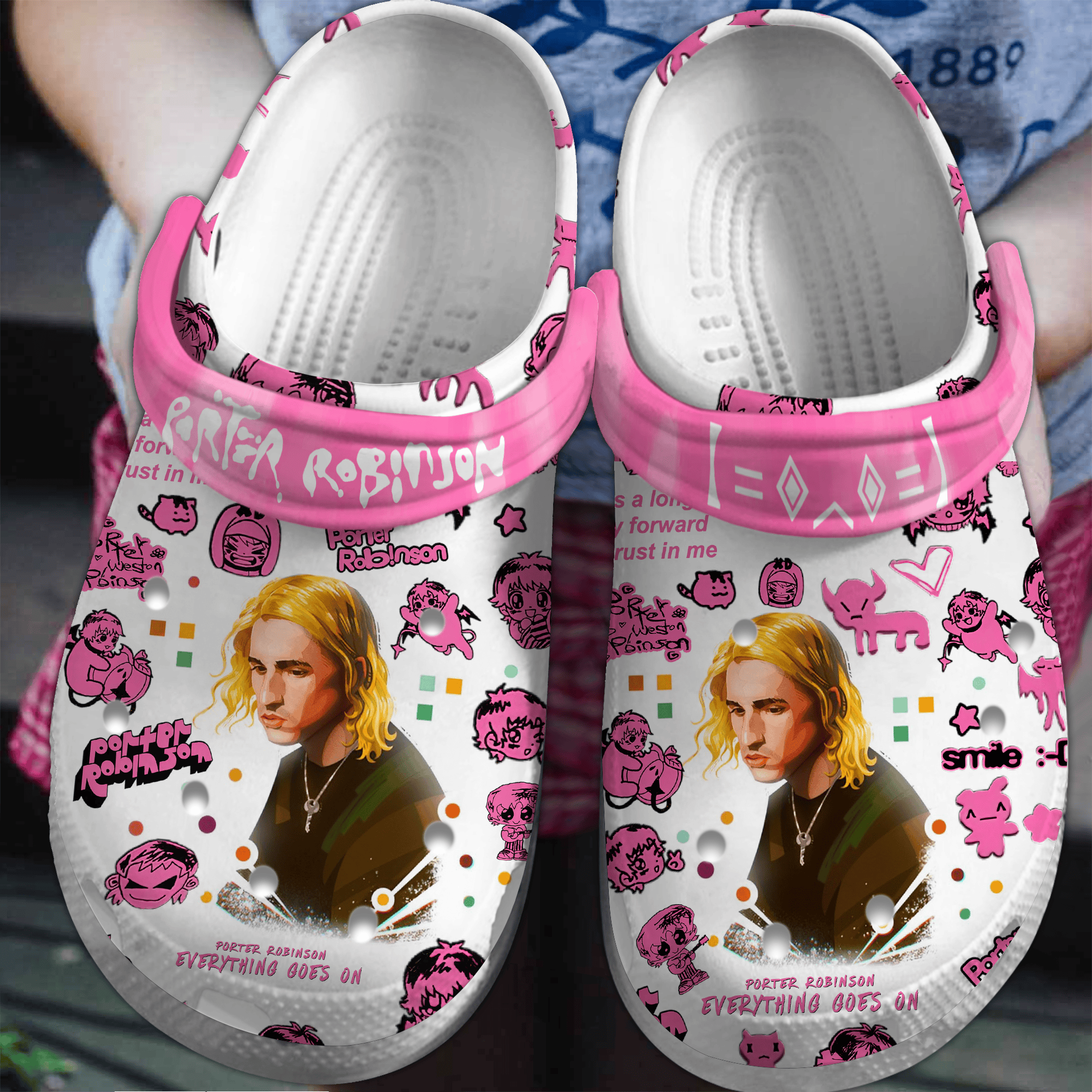Footwearmerch Porter Robinson Music Crocs Crocband Clogs Shoes Comfortable For Men Women and Kids