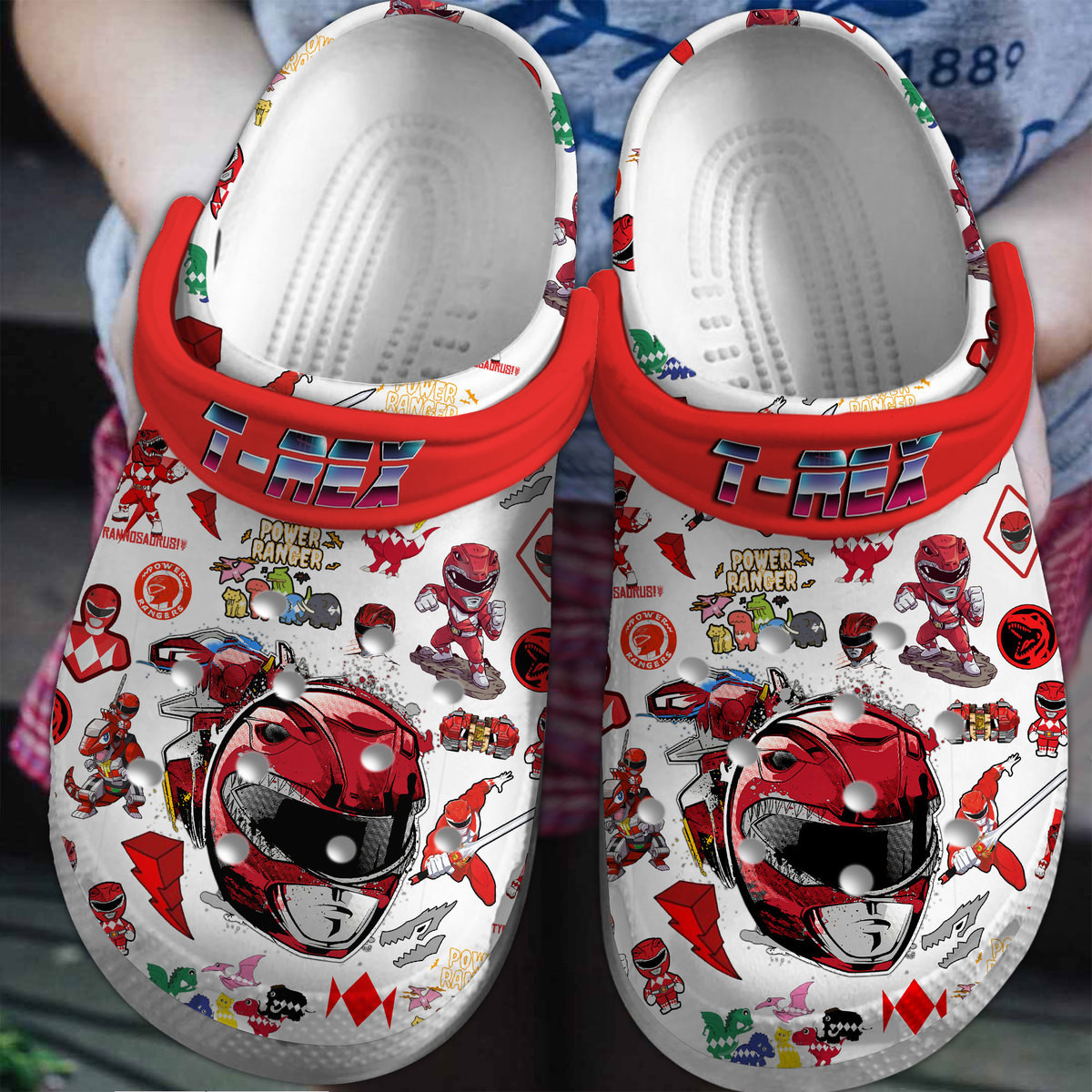 Footwearmerch Power Rangers Movie Crocs Crocband Clogs Shoes Comfortable For Men Women and Kids