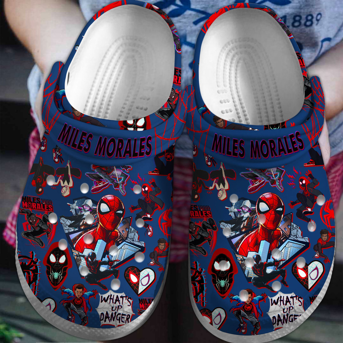 Footwearmerch Marvel Spider-Man Miles Morales Game Movie Crocs Crocband Clogs Shoes Comfortable For Men Women and Kids