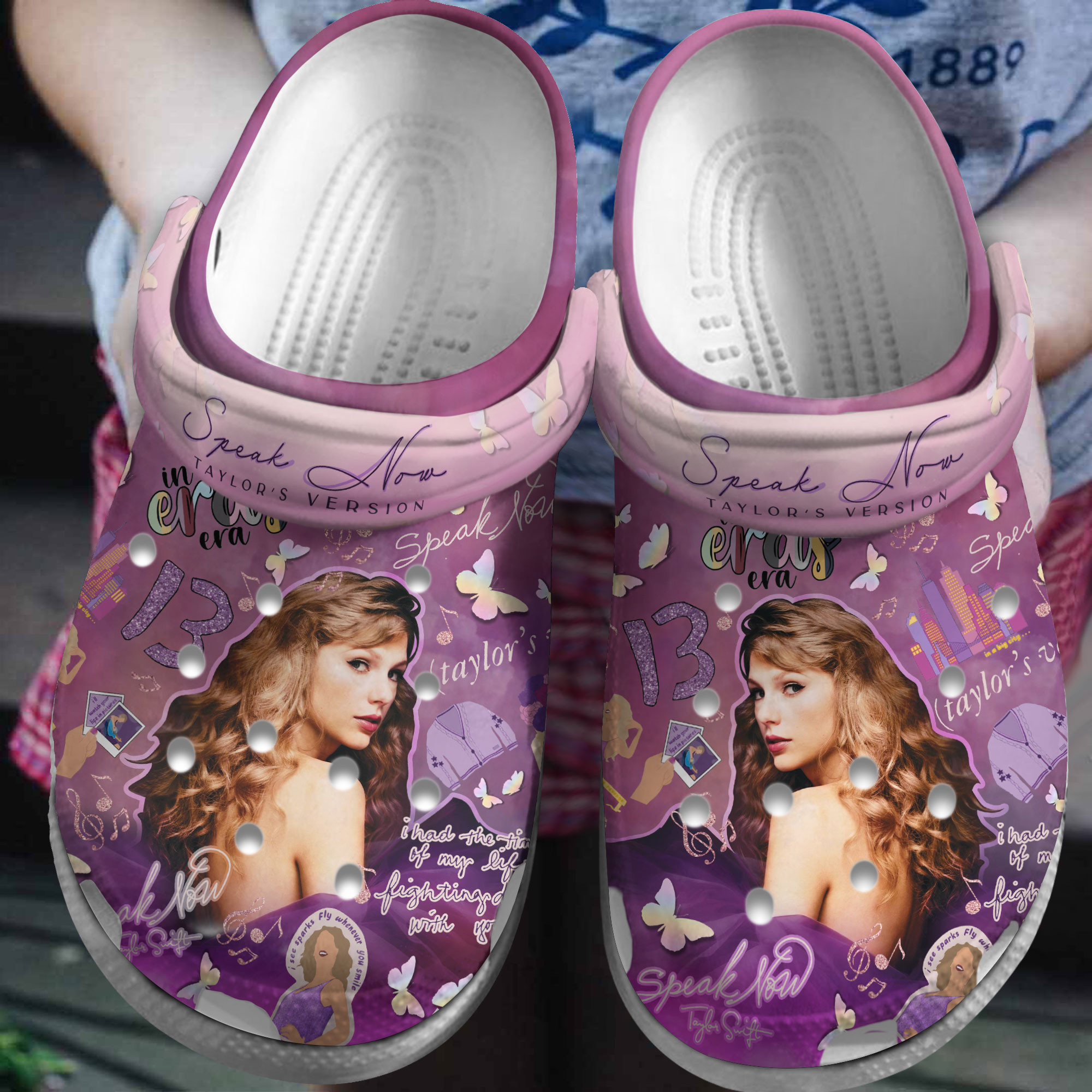 Footwearmerch Premium Taylor Swift Music Crocs Crocband Clogs Shoes For Men Women and Kids