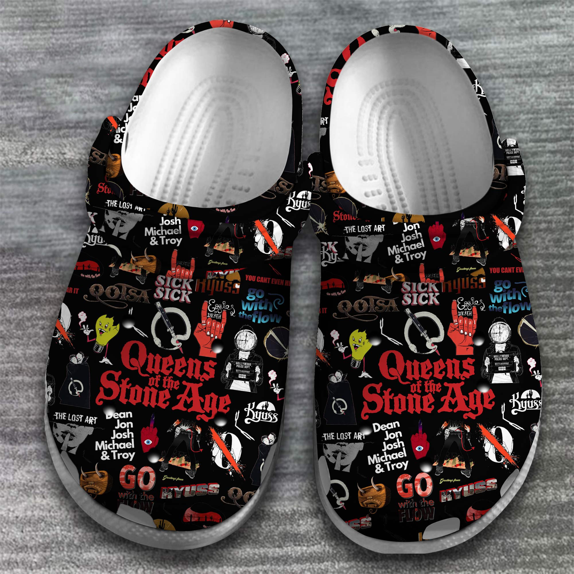 Footwearmerch Queens of the Stone Age Music Crocs Crocband Clogs Shoes Comfortable For Men Women and Kids