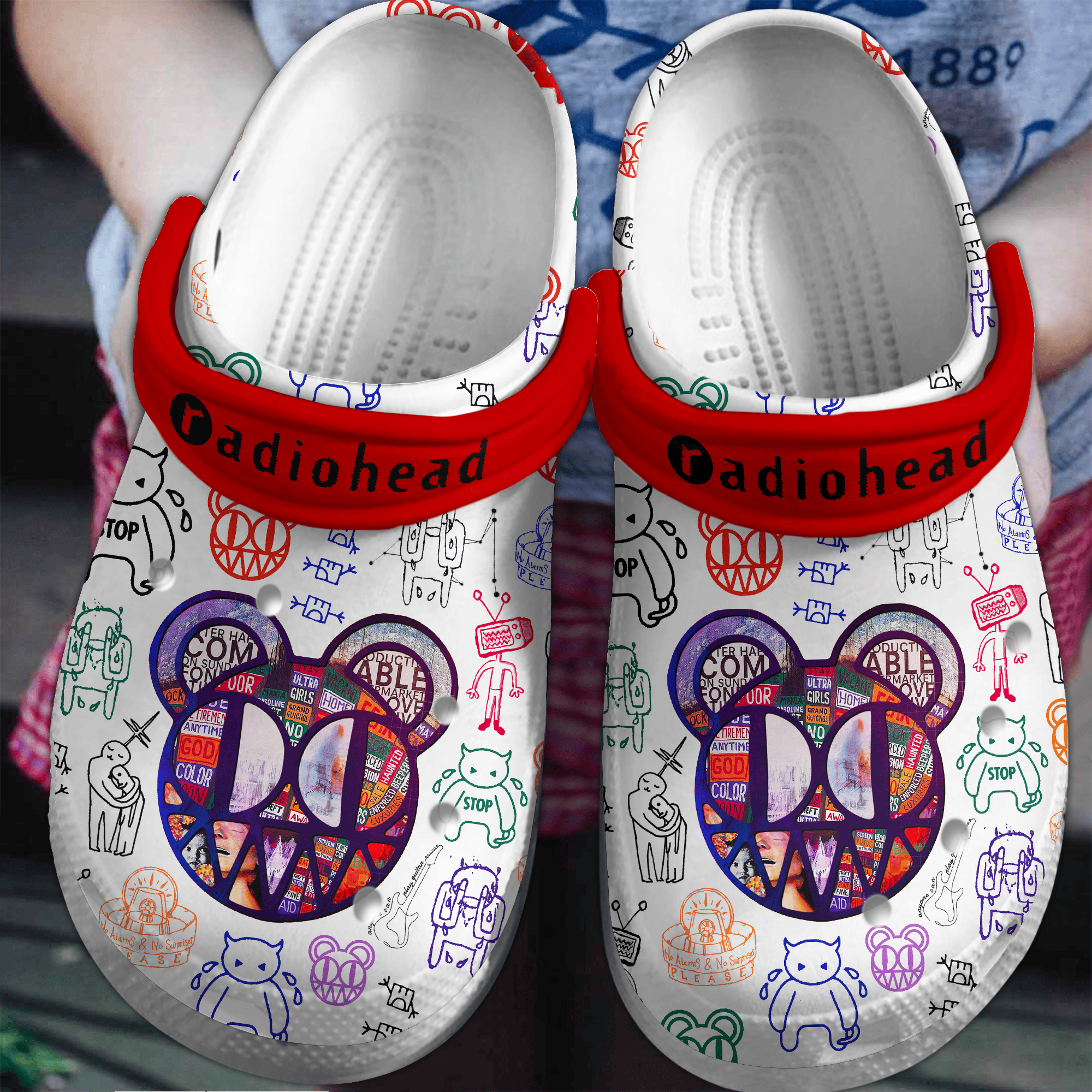 Footwearmerch Radiohead Music Crocs Crocband Clogs Shoes Comfortable For Men Women and Kids