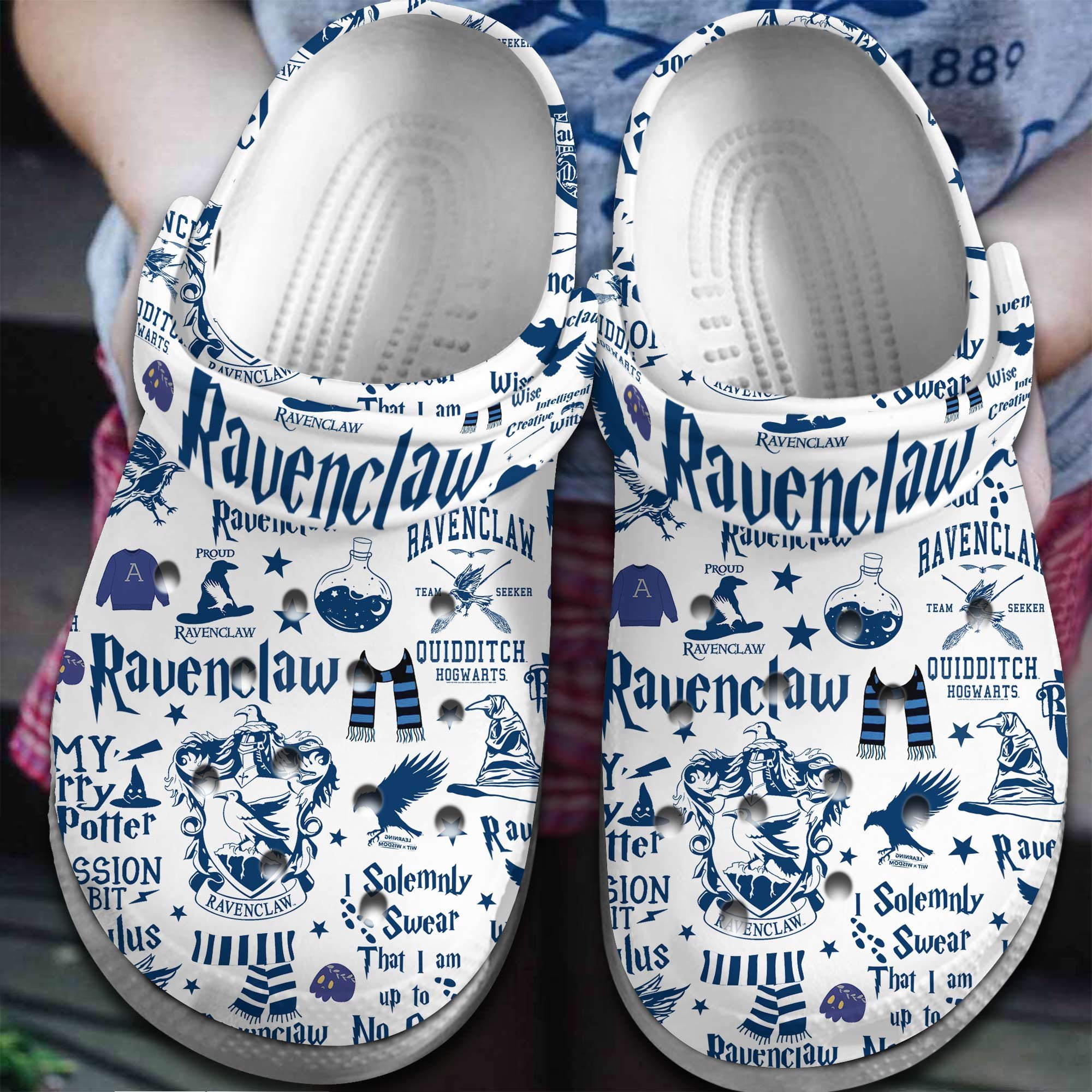 Footwearmerch ravenclaw Harry Potter Movie Crocs Crocband Clogs Shoes Comfortable For Men Women and Kids