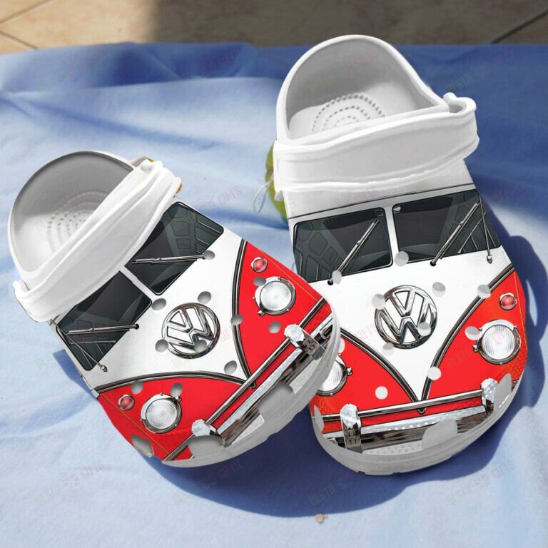 Footwearmerch Red Van Car Shoes Clogs Birthday Gifts For Men Women