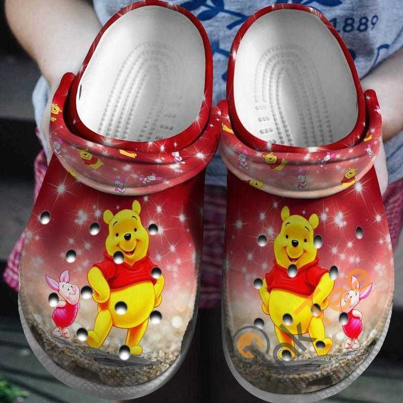 Footwearmerch Red Winnie The Pooh Cartoon Movie clog Shoes