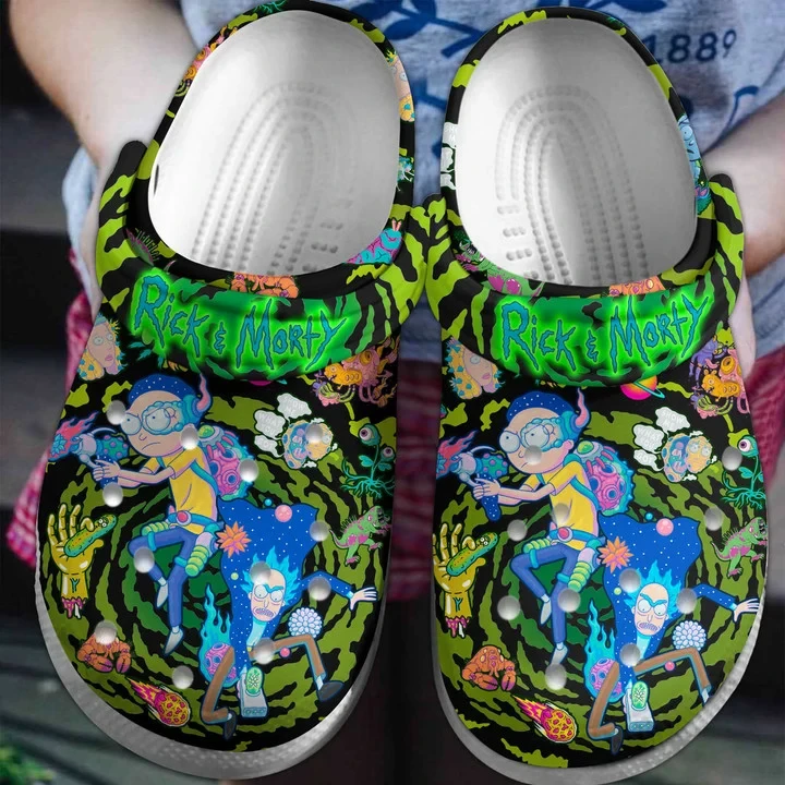Footwearmerch Rick And Morty TV Series Crocs Crocband Clogs Shoes Comfortable For Men Women and Kids