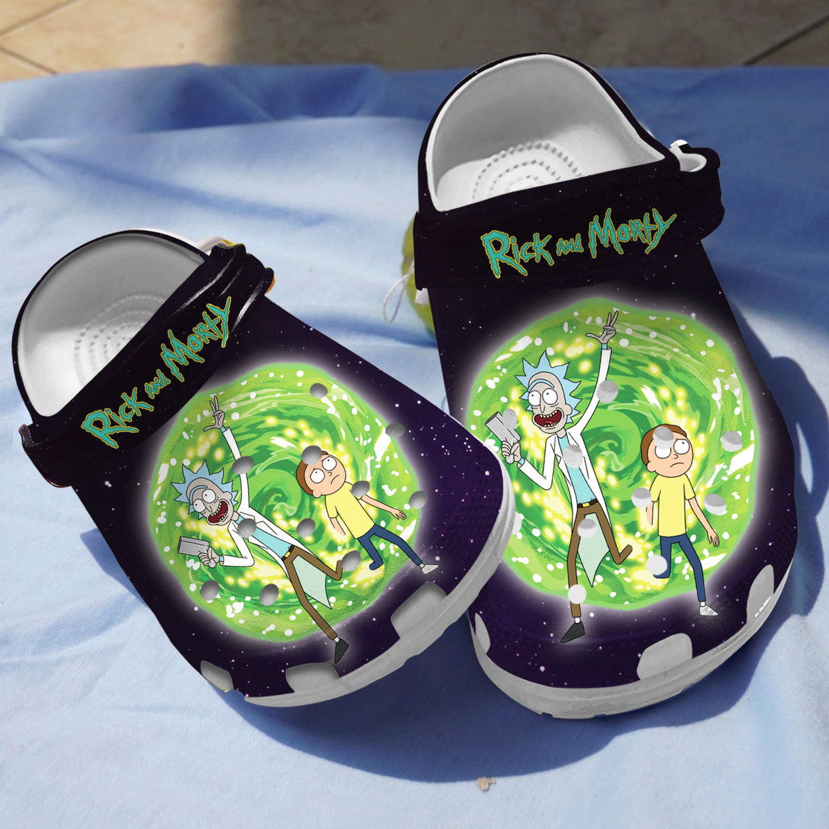 Footwearmerch Rick And Morty TV Series Crocs Crocband Clogs Shoes Comfortable For Men Women and Kids