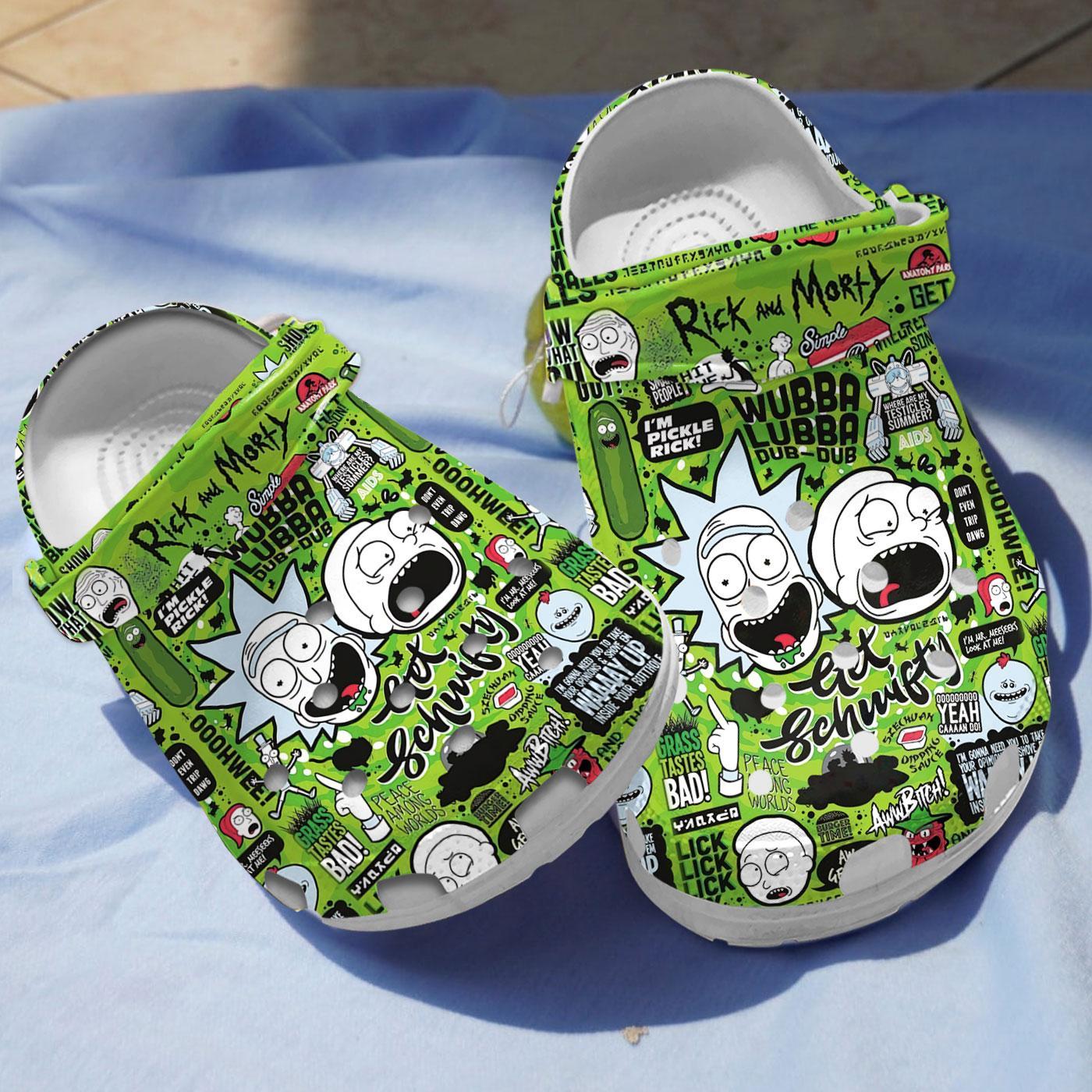 Footwearmerch Rick And Morty TV Series Crocs Crocband Clogs Shoes Comfortable For Men Women and Kids