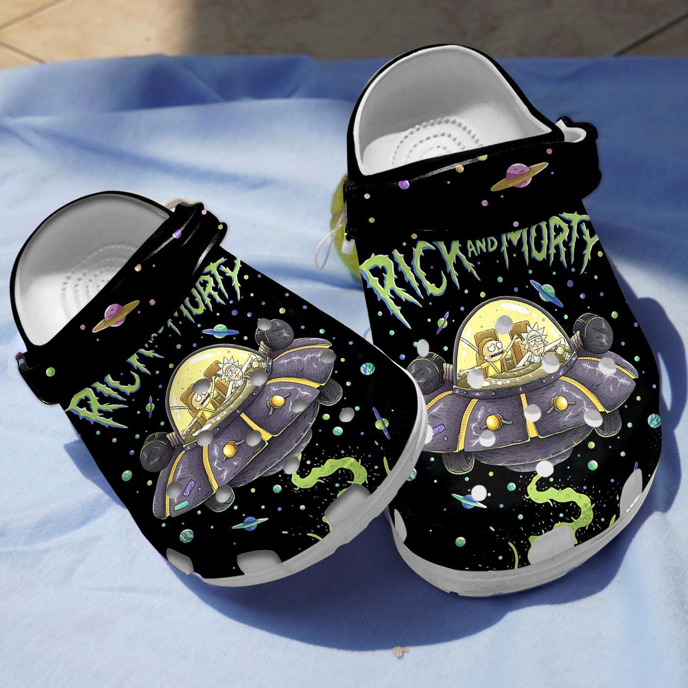 Footwearmerch Rick And Morty TV Series Crocs Crocband Clogs Shoes Comfortable For Men Women and Kids